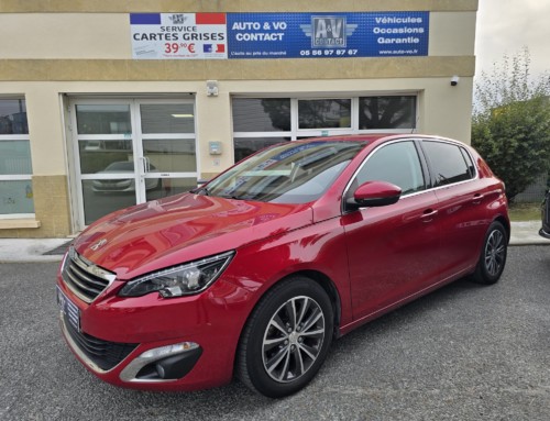 PEUGEOT 308 1.2 PURETECH 110CH BVM5 ALLURE Du 29.03.2017 – 48 000 KMS – 9 990 €