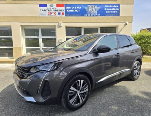 PEUGEOT 3008 PURETECH 130 ALLURE PACK EAT8 Du 27.10.2022 – 68 500 KMS – 15 990 €