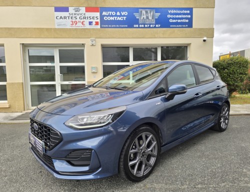 FORD FIESTA 1.0 FLEXIFUEL 95 CH ST-LINE X BVM6 Du 19.01.2023 – 83 500 KMS – 12 990 €