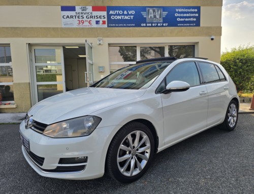 VW GOLF VII 1.4 TSI 140 ACT CARAT BVM6 Du 15.11.2013 – 113 000 KMS – 10 990 €